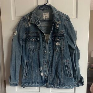 Denim Co. Distressed Denim Jacket